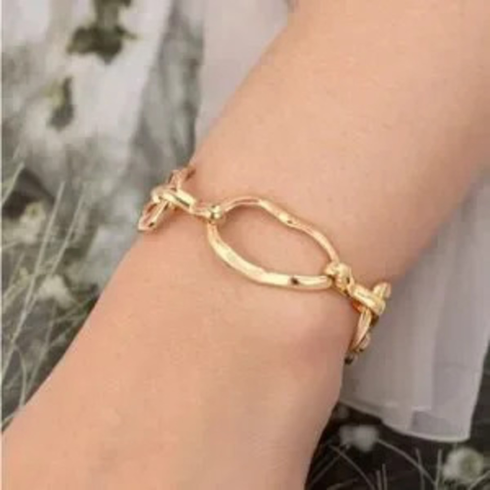 Hammered Chunky Link Bracelet (5005)